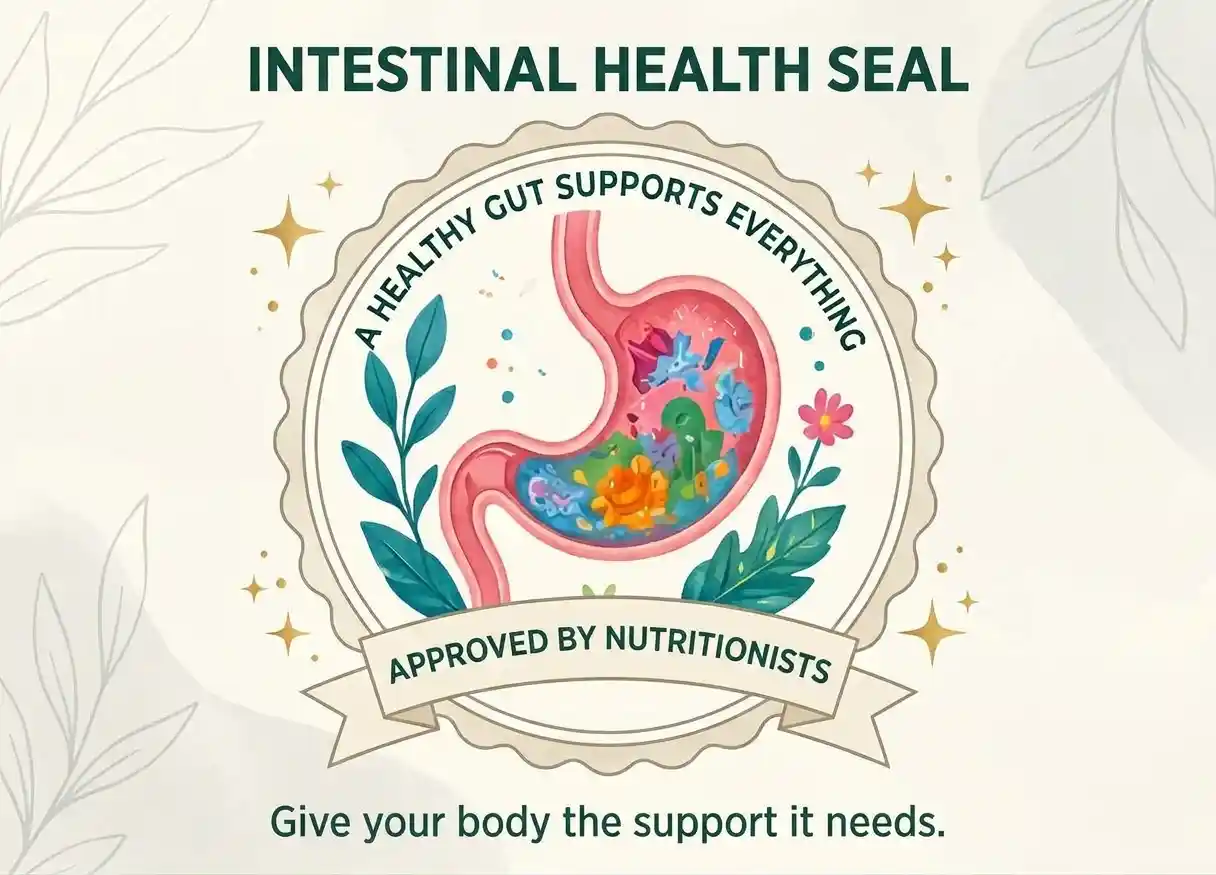 Healthy gut and intestinal wellness illustration